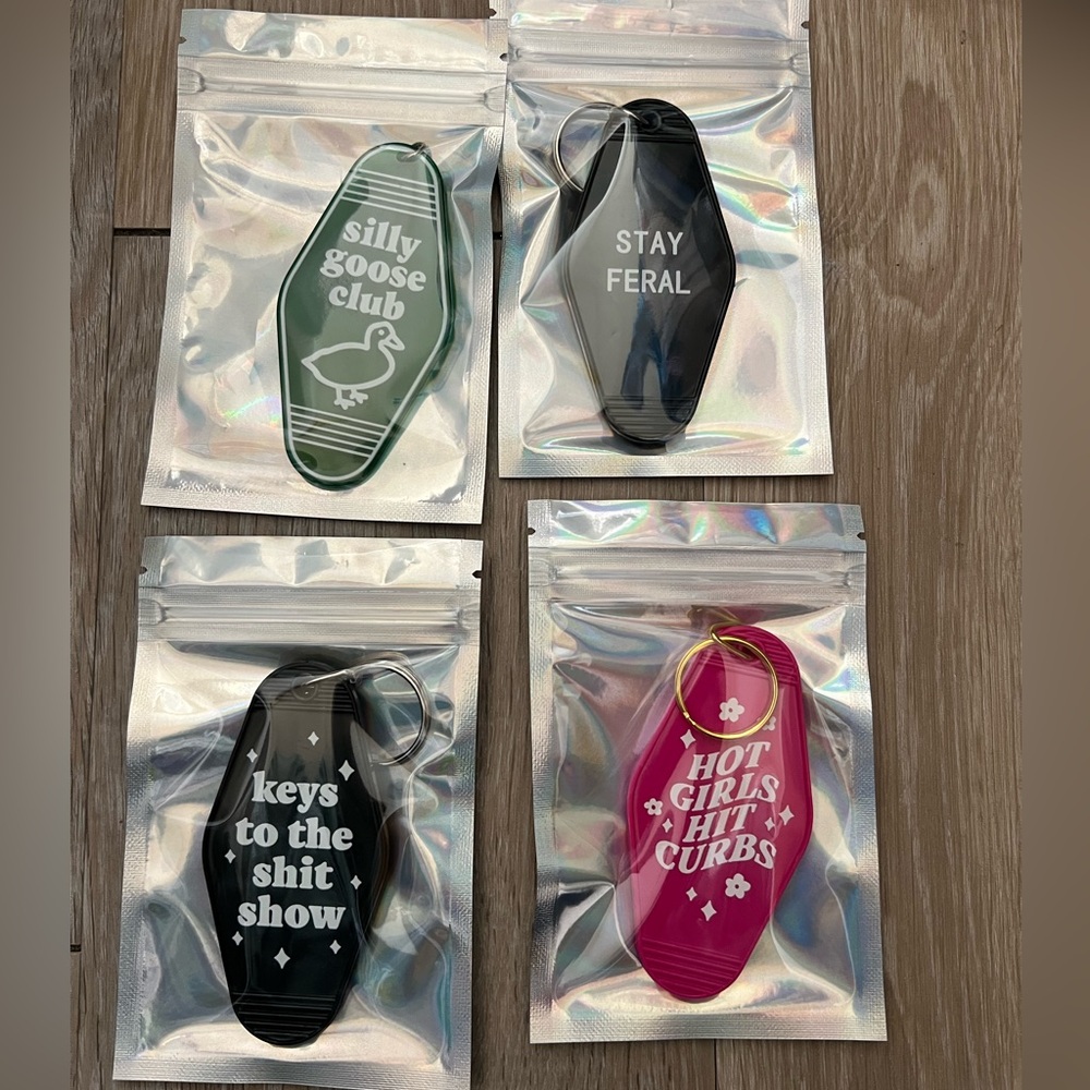 Motel style keychains